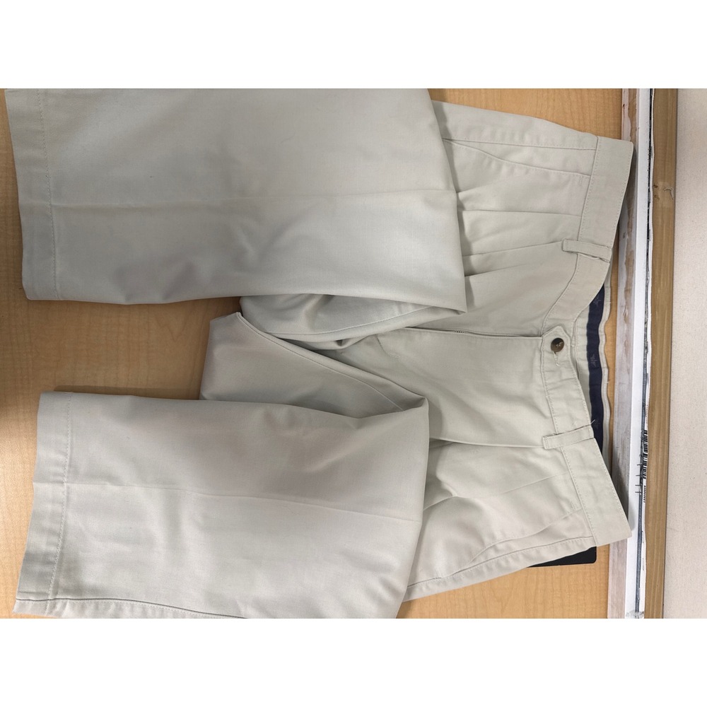 Dockers Mens Pleated Front Chino Pants Stone Beige 100% Cotton 36x29